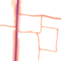 Daytime road noise heatmap for SG8 8BA