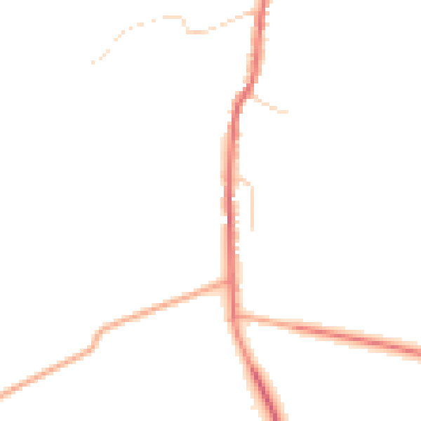 Daytime road noise heatmap for SG8 8HB