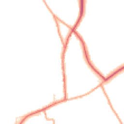 Daytime road noise heatmap for SG8 8HY