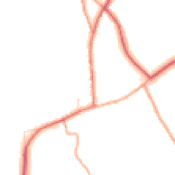 Daytime road noise heatmap for SG8 8JA
