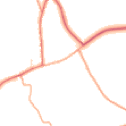 Daytime road noise heatmap for SG8 8JR