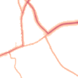Daytime road noise heatmap for SG8 8JW