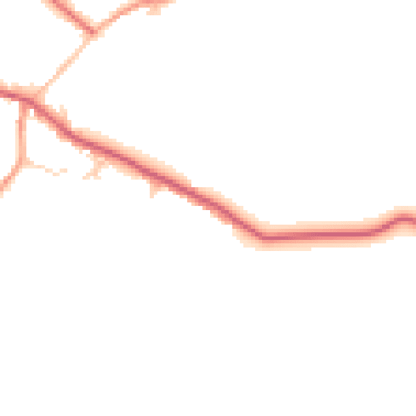Daytime road noise heatmap for SG8 8SH