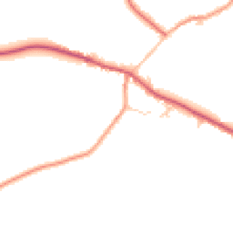 Daytime road noise heatmap for SG8 8SN