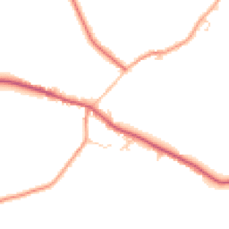 Daytime road noise heatmap for SG8 8SQ