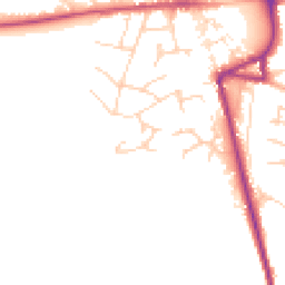 Daytime road noise heatmap for SG8 9BB