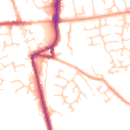 Daytime road noise heatmap for SG8 9EA