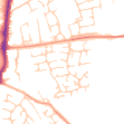 Daytime road noise heatmap for SG8 9JA