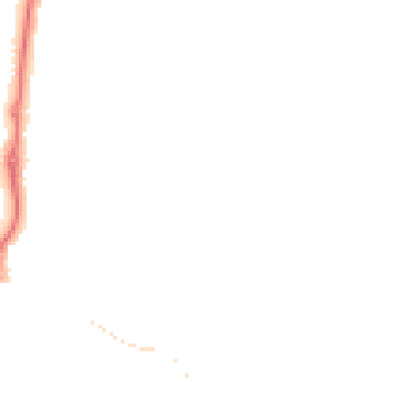 Night-time road noise heatmap for SG8 9JA