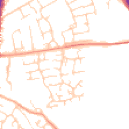 Daytime road noise heatmap for SG8 9JD