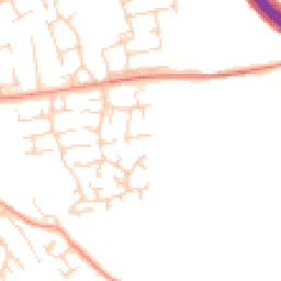 Daytime road noise heatmap for SG8 9TA