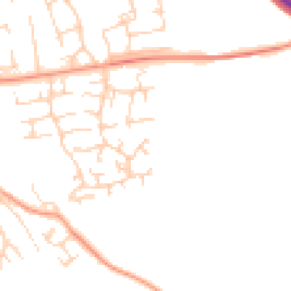 Daytime road noise heatmap for SG8 9TH