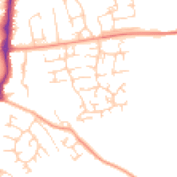 Daytime road noise heatmap for SG8 9TS