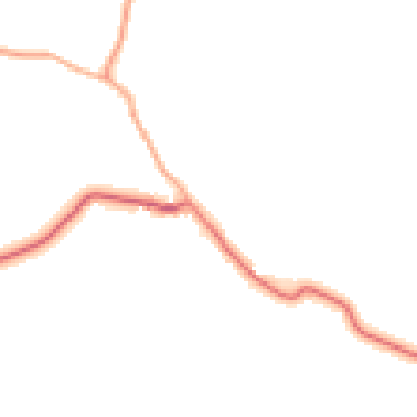 Daytime road noise heatmap for SG9 0HF