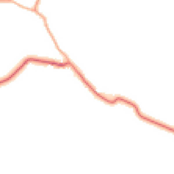 Daytime road noise heatmap for SG9 0HQ