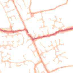 Daytime road noise heatmap for SG9 9AP
