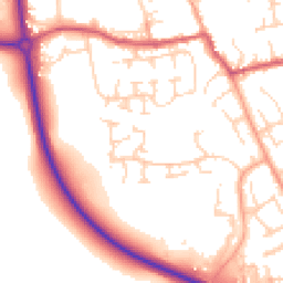Daytime road noise heatmap for SG9 9BY