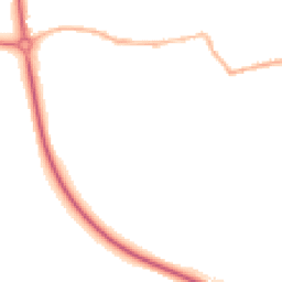 Night-time road noise heatmap for SG9 9BY
