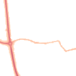Night-time road noise heatmap for SG9 9DE