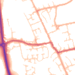 Daytime road noise heatmap for SG9 9DF