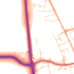 Daytime road noise heatmap for SG9 9EH