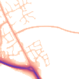 Daytime road noise heatmap for SG9 9GP
