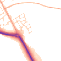 Daytime road noise heatmap for SG9 9GW