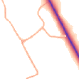 Daytime road noise heatmap for SG9 9LH