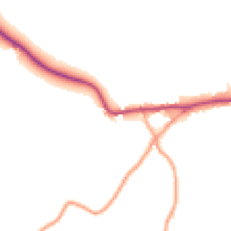 Daytime road noise heatmap for SG9 9PU