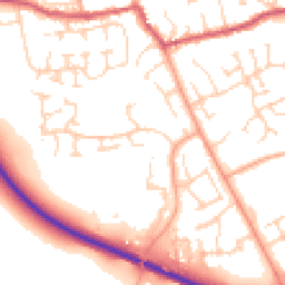 Daytime road noise heatmap for SG9 9SD