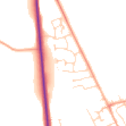 Daytime road noise heatmap for SG9 9SL