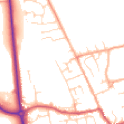 Daytime road noise heatmap for SG9 9TE