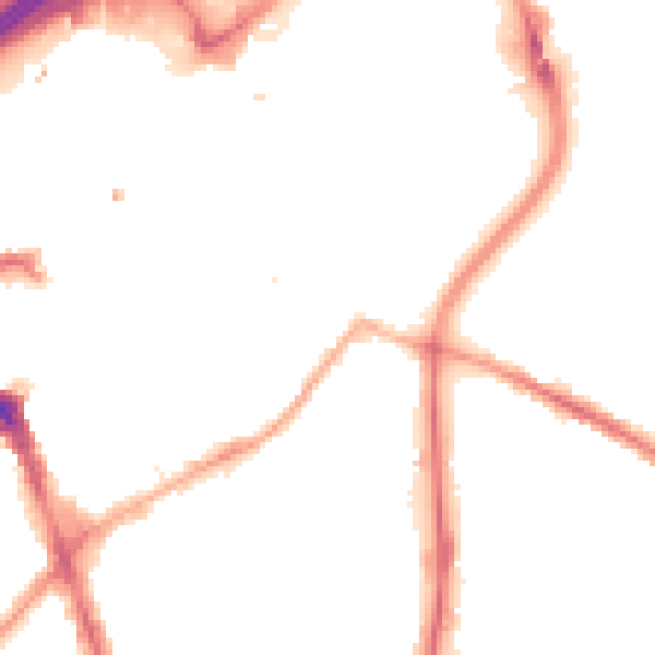 Night-time road noise heatmap for SK1 1AP