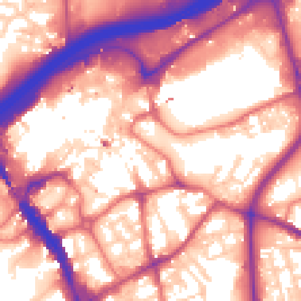 Daytime road noise heatmap for SK1 1AS