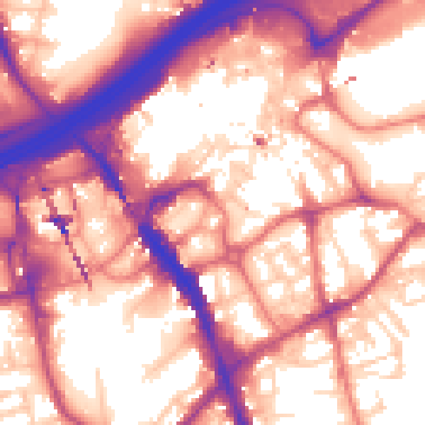 Daytime road noise heatmap for SK1 1DH