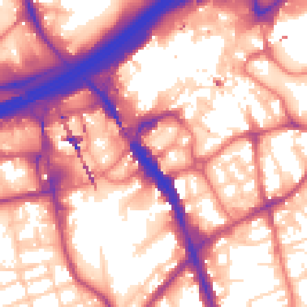 Daytime road noise heatmap for SK1 1DL