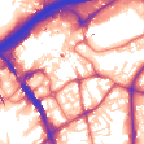 Daytime road noise heatmap for SK1 1EG