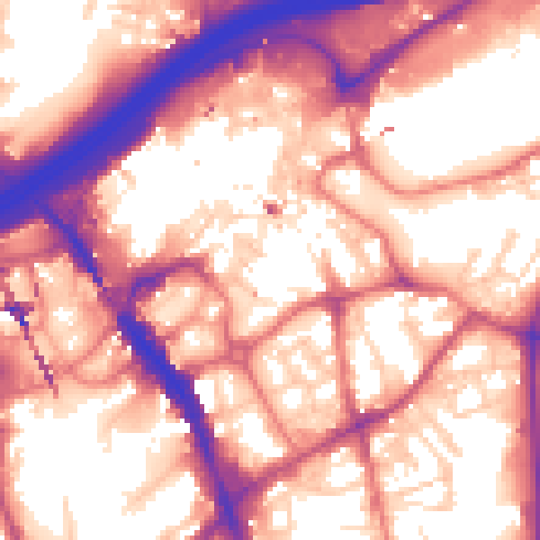 Daytime road noise heatmap for SK1 1EJ