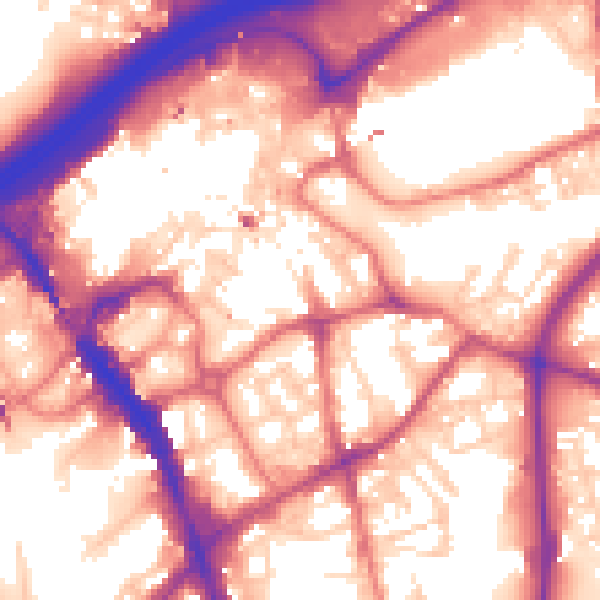 Daytime road noise heatmap for SK1 1EL