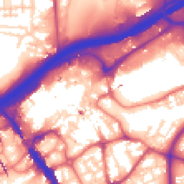 Daytime road noise heatmap for SK1 1EN