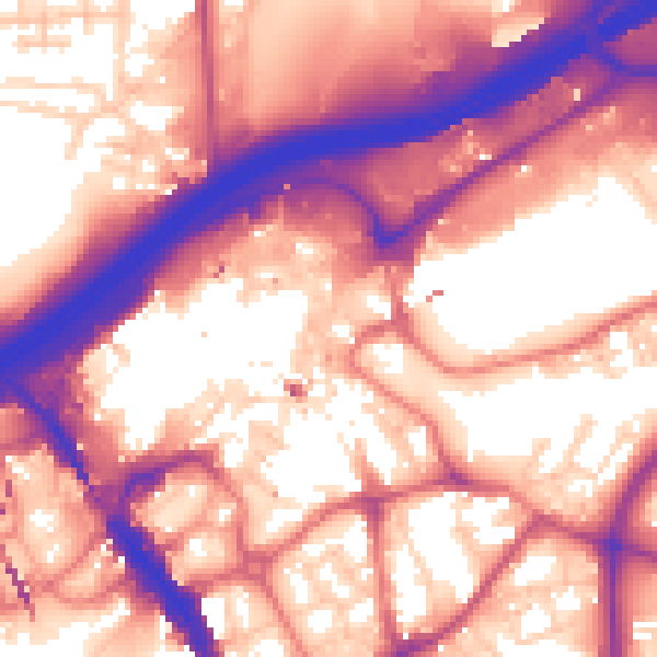 Daytime road noise heatmap for SK1 1ES