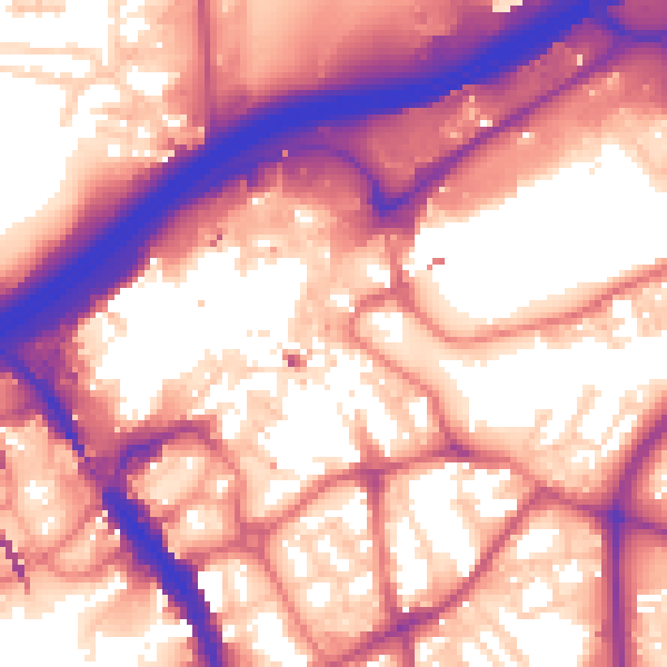 Daytime road noise heatmap for SK1 1EW