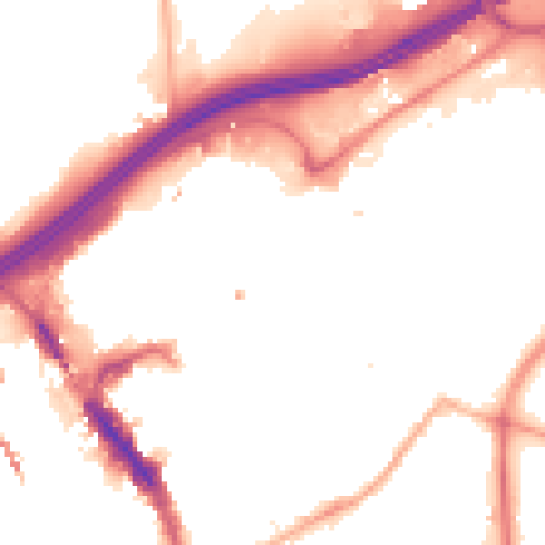 Night-time road noise heatmap for SK1 1EW