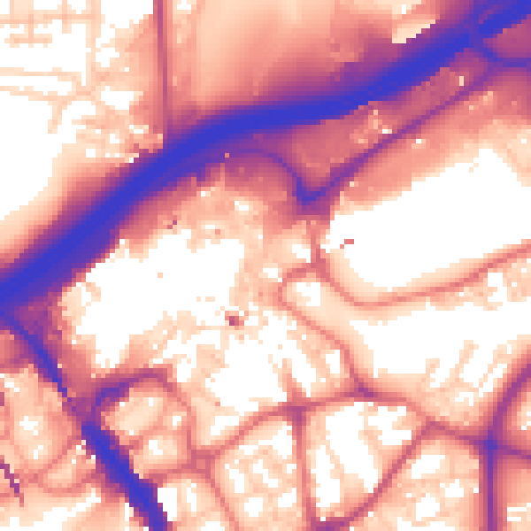 Daytime road noise heatmap for SK1 1EZ