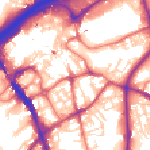 Daytime road noise heatmap for SK1 1FE