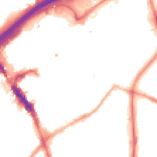 Night-time road noise heatmap for SK1 1FE