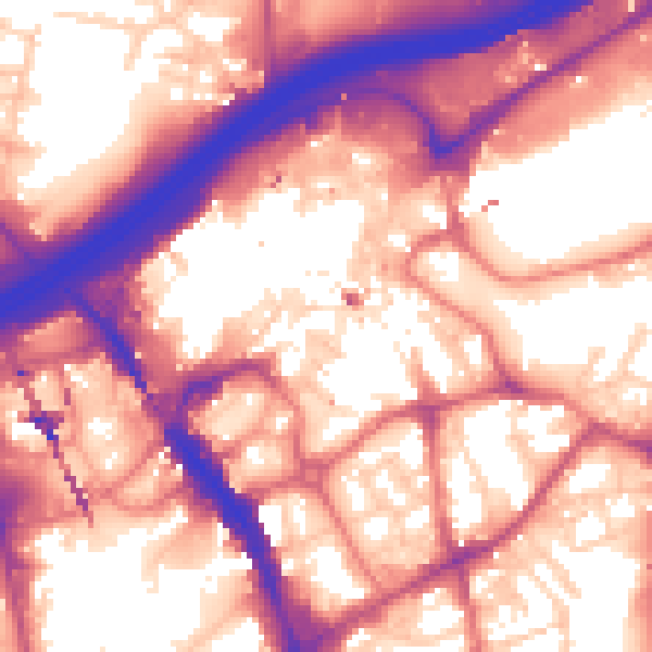 Daytime road noise heatmap for SK1 1HD