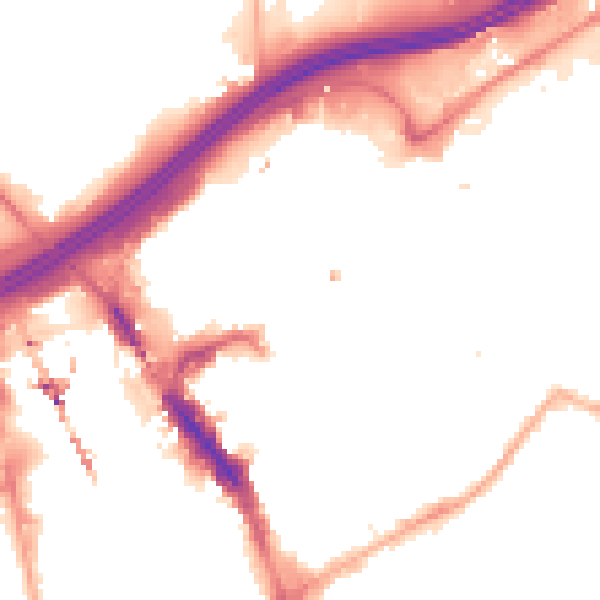 Night-time road noise heatmap for SK1 1HH