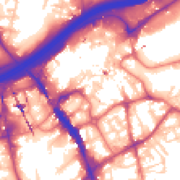 Daytime road noise heatmap for SK1 1HL