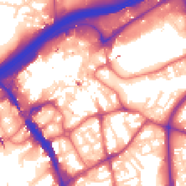 Daytime road noise heatmap for SK1 1JF